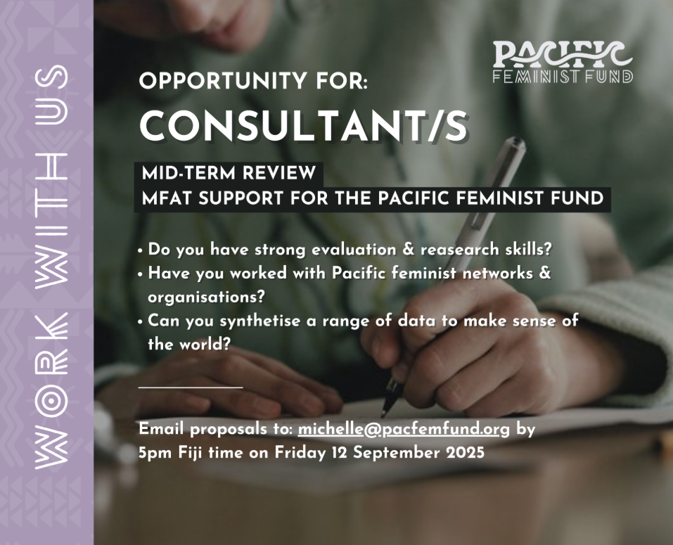 Pacific Feminist Fund Consultant Advert