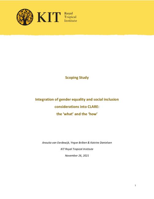 Integration of Gender Equality and Social Inclusion Considerations into Climate Adaptation and Resilience (CLARE) - The ‘what’ and The ‘how’..pdf