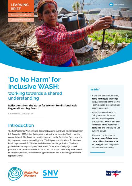 Do No Harm for inclusive WASH - working towards a shared understanding.pdf