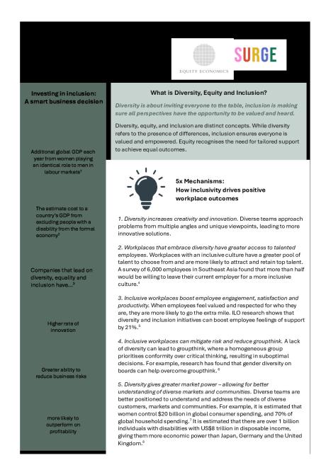 SURGE - GEDSI in the Workplace - 2-page brief. 9 Dec 2024.pdf